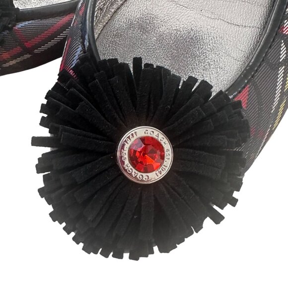 COACH Womens Robbin Plaid Logo Flats Size 8 - Picture 8 of 9